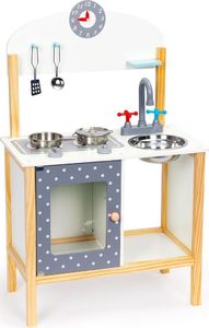 Ecotoys Drewniana kuchnia dla dzieci z akcesoriami 4