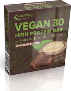 IronMaxx Baton proteinowy wegański 6 x 35g czekoladowy 1