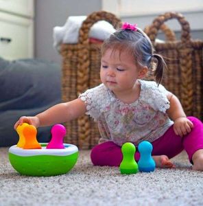 Fat Brain Toys Sorter Kolorowe Wańki Wstańki. SpinnyPins 2