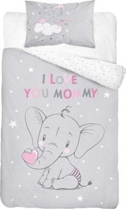 Detexpol  Pościel 100x135 do łóżeczka Słonik I Love You Mommy 1