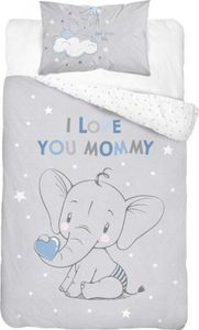 Detexpol  Pościel 100x135 do łóżeczka Słonik I Love You Mommy 1