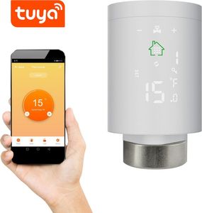 Acurel Głowica termostatyczna z metalową nakrętką WiFi HY368 z centralą sterowania + 2x bateira Varta AA 10