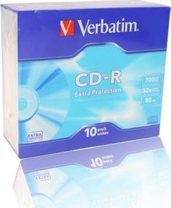 Verbatim CD-R VERBATIM 700 MB 52x Slim 10 szt. 1