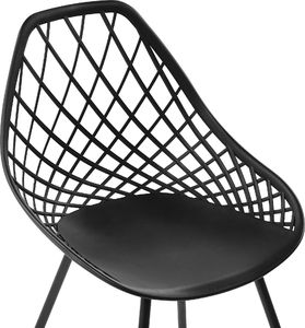 Shumee Zestaw 2 krzeseł do jadalni czarny CANTON 5