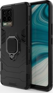Hurtel Ring Armor pancerne hybrydowe etui pokrowiec + magnetyczny uchwyt Realme 8 Pro / Realme 8 czarny 1