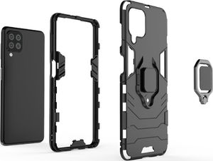 Hurtel Ring Armor pancerne hybrydowe etui pokrowiec + magnetyczny uchwyt Samsung Galaxy A22 4G czarny 3