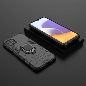 Hurtel Ring Armor pancerne hybrydowe etui pokrowiec + magnetyczny uchwyt Samsung Galaxy A22 4G czarny 9