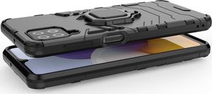 Hurtel Ring Armor pancerne hybrydowe etui pokrowiec + magnetyczny uchwyt Samsung Galaxy A22 4G niebieski 5