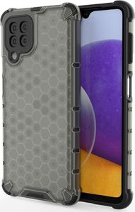 Hurtel Honeycomb etui pancerny pokrowiec z żelową ramką Samsung Galaxy A22 4G czarny 1