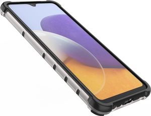 Hurtel Honeycomb etui pancerny pokrowiec z żelową ramką Samsung Galaxy A22 4G czarny 11