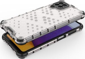 Hurtel Honeycomb etui pancerny pokrowiec z żelową ramką Samsung Galaxy A22 4G niebieski 4