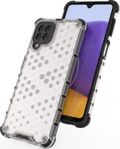 Hurtel Honeycomb etui pancerny pokrowiec z żelową ramką Samsung Galaxy A22 4G niebieski 8