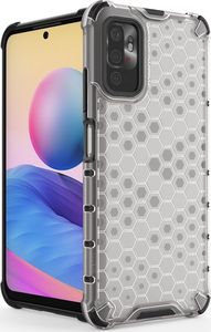 Hurtel Honeycomb etui pancerny pokrowiec z żelową ramką Xiaomi Redmi Note 10 5G / Poco M3 Pro czarny 3