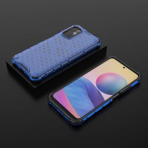 Hurtel Honeycomb etui pancerny pokrowiec z żelową ramką Xiaomi Redmi Note 10 5G / Poco M3 Pro niebieski 13