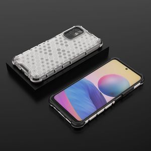 Hurtel Honeycomb etui pancerny pokrowiec z żelową ramką Xiaomi Redmi Note 10 5G / Poco M3 Pro przezroczysty 11