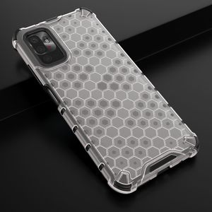Hurtel Honeycomb etui pancerny pokrowiec z żelową ramką Xiaomi Redmi Note 10 5G / Poco M3 Pro przezroczysty 12