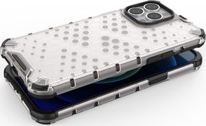 Hurtel Honeycomb etui pancerny pokrowiec z żelową ramką iPhone 13 Pro Max zielony 4