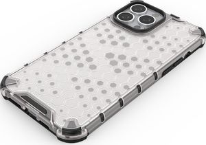 Hurtel Honeycomb etui pancerny pokrowiec z żelową ramką iPhone 13 Pro Max zielony 5