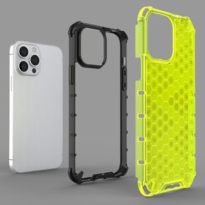 Hurtel Honeycomb etui pancerny pokrowiec z żelową ramką iPhone 13 Pro Max zielony 6