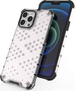 Hurtel Honeycomb etui pancerny pokrowiec z żelową ramką iPhone 13 Pro Max zielony 8