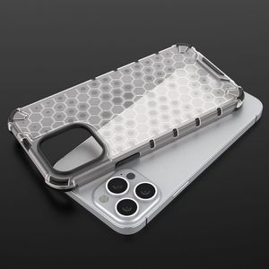 Hurtel Honeycomb etui pancerny pokrowiec z żelową ramką iPhone 13 Pro Max zielony 9