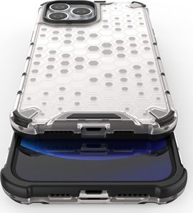 Hurtel Honeycomb etui pancerny pokrowiec z żelową ramką iPhone 13 Pro Max zielony 10