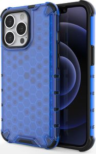 Hurtel Honeycomb etui pancerny pokrowiec z żelową ramką iPhone 13 Pro niebieski 1