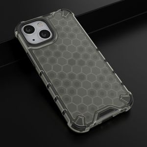 Hurtel Honeycomb etui pancerny pokrowiec z żelową ramką iPhone 13 mini czarny 14