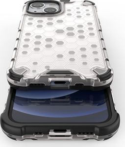 Hurtel Honeycomb etui pancerny pokrowiec z żelową ramką iPhone 13 mini czarny 10