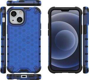 Hurtel Honeycomb etui pancerny pokrowiec z żelową ramką iPhone 13 mini niebieski 2