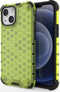 Hurtel Honeycomb etui pancerny pokrowiec z żelową ramką iPhone 13 mini zielony 1