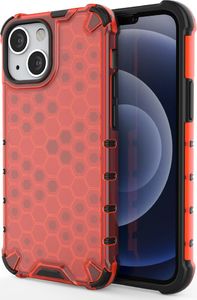 Hurtel Honeycomb etui pancerny pokrowiec z żelową ramką iPhone 13 mini czerwony 1