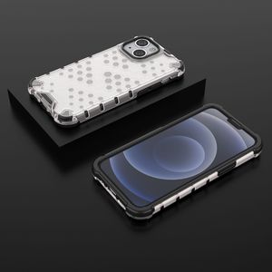 Hurtel Honeycomb etui pancerny pokrowiec z żelową ramką iPhone 13 mini przezroczysty 13