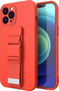 Hurtel Rope case żelowe etui ze smyczą łańcuszkiem torebka smycz iPhone 12 Pro czerwony 2