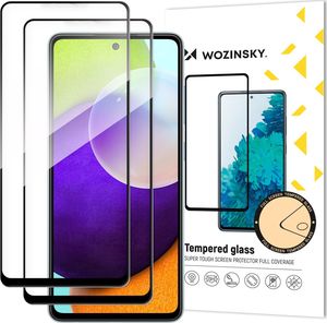 Wozinsky Wozinsky zestaw 2x super wytrzymałe szkło hartowane Full Glue na cały ekran z ramką Case Friendly Samsung Galaxy A52s 5G / A52 5G / A52 4G czarny 1