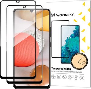 Wozinsky Wozinsky zestaw 2x super wytrzymałe szkło hartowane Full Glue na cały ekran z ramką Case Friendly Samsung Galaxy A42 5G czarny 1