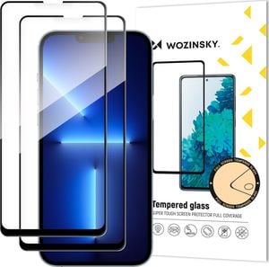 Wozinsky Wozinsky zestaw 2x super wytrzymałe szkło hartowane Full Glue na cały ekran z ramką Case Friendly iPhone 13 Pro / iPhone 13 czarny 1