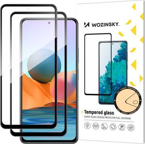 Wozinsky Wozinsky zestaw 2x super wytrzymałe szkło hartowane Full Glue na cały ekran z ramką Case Friendly Xiaomi Redmi Note 10 Pro czarny 1