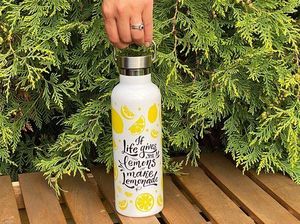 H&H Lifestyle - Butelka Termiczna ze Stali Nierdzewnej, Lemons, 0,75l 4