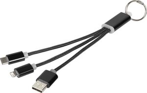 Kabel USB Upominkarnia USB-A - USB-C + Lightning Czarny 1