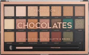 ProFusion Profusion Chocolates Eyeshadow Palette paleta 21 cieni do powiek z pędzelkiem 1