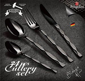 Berlinger Haus Komplet sztućców 24-elementy czarny połysk BH-2622 2