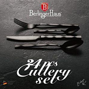 Berlinger Haus Komplet sztućców 24-elementy czarny połysk BH-2622 5