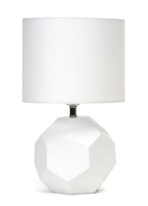 Lampa stołowa Platinet PLATINET TABLE LAMP E27 25W CERAMIC CUBIC BASE 1,5 M CABLE WHITE [45673] 1