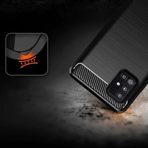 Carbon Case elastyczne etui pokrowiec Samsung Galaxy A31 niebieski 13