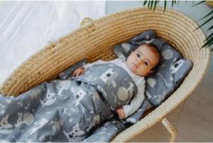 Pulp PULP-POŚCIEL Z WYPEŁNIENIEM DO WÓZECZKA I GONDOLI SZARY LAS 3