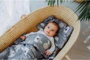 Pulp PULP-POŚCIEL Z WYPEŁNIENIEM DO WÓZECZKA I GONDOLI SZARY LAS 4