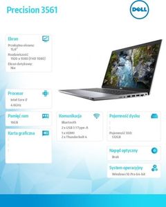 Laptop Dell Precision 3561 (N005P3561EMEA_VIVP) 6