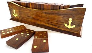 Giftdeco Gra domino w pudełku w kształcie łodzi 1