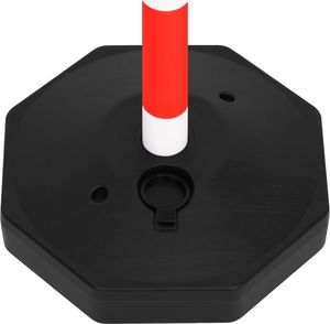 vidaXL Zestaw słupków z 10-metrowym, plastikowym łańcuchem 6